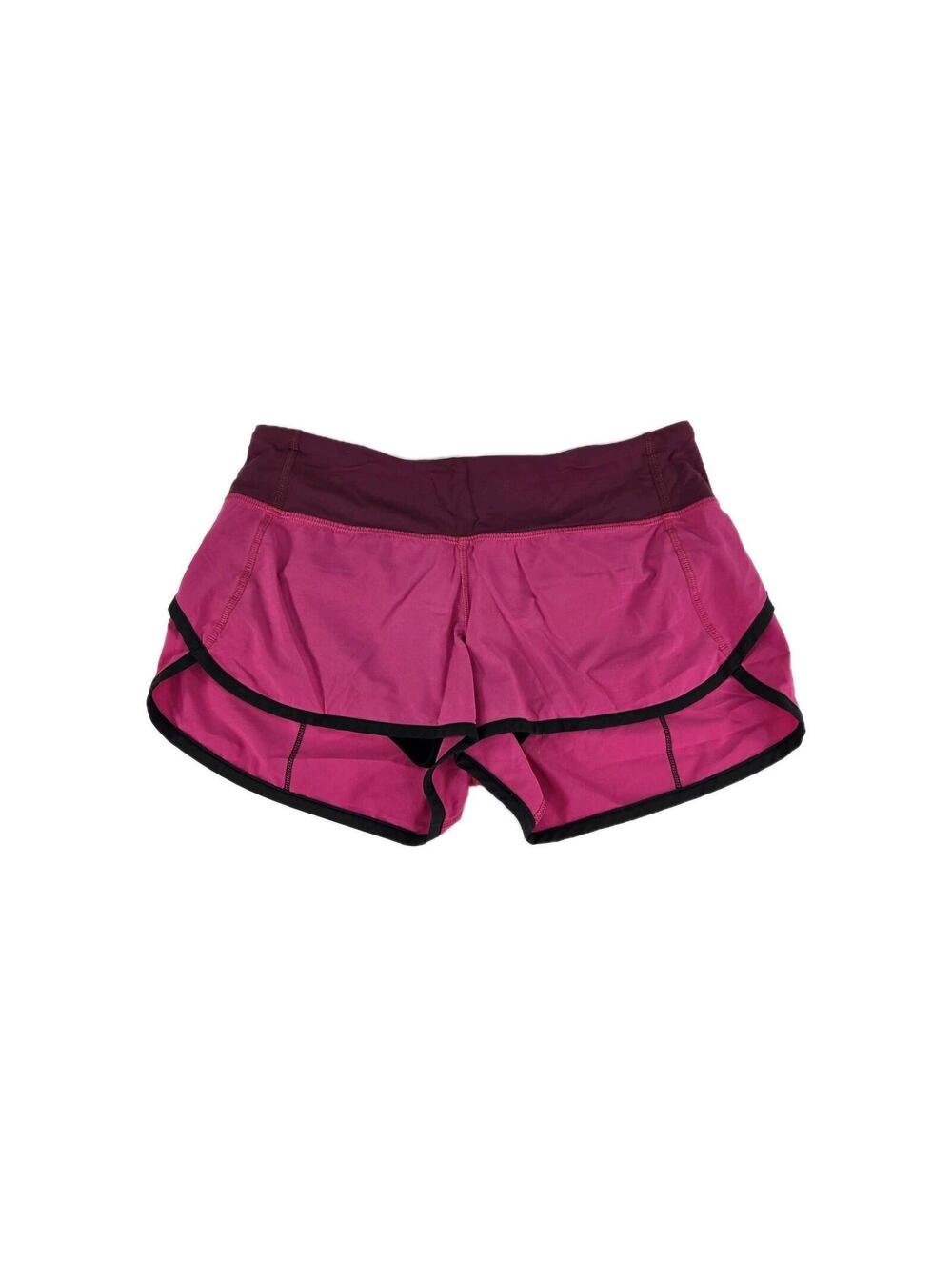 Lululemon Athletica Womens Running Short Size 4 Speed Elastic Pink Yoga Shorts